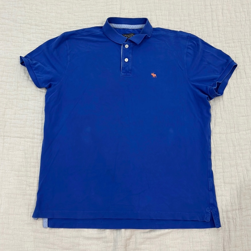 Abercrombie & Fitch blue polo shirt